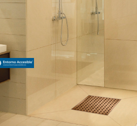Plato de ducha de obra | ENTORNO ACCESIBLE® | Accesibilidad | Barreras